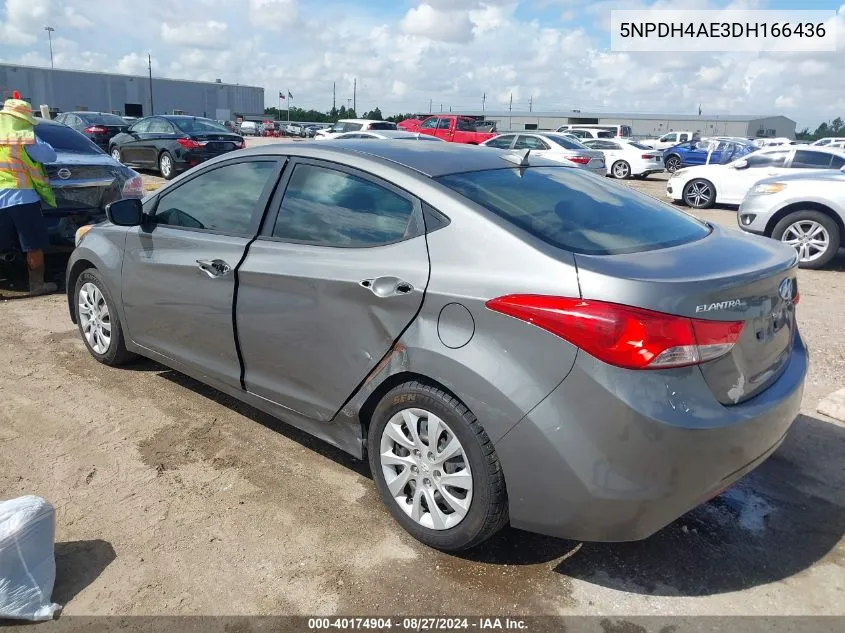 2013 Hyundai Elantra Gls VIN: 5NPDH4AE3DH166436 Lot: 40174904