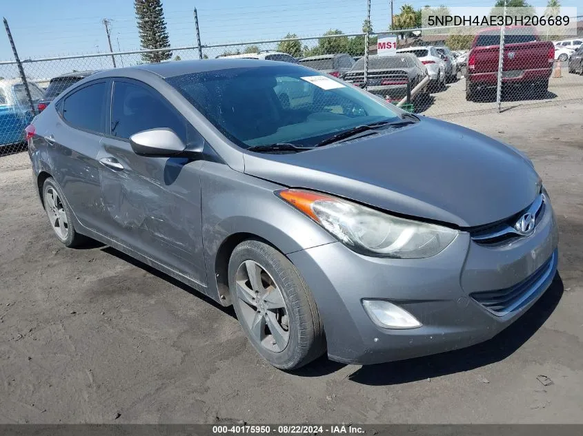 5NPDH4AE3DH206689 2013 Hyundai Elantra Gls