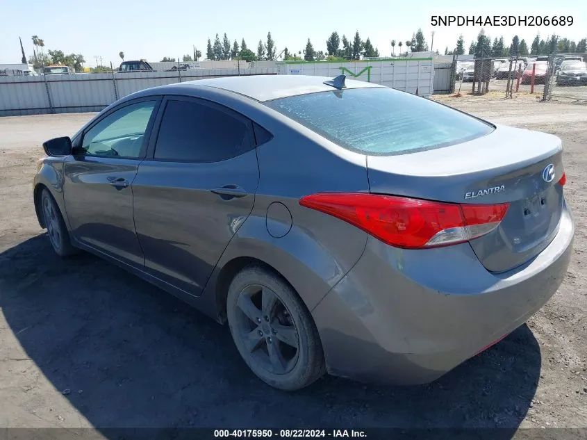 5NPDH4AE3DH206689 2013 Hyundai Elantra Gls