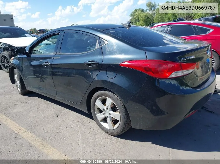 2013 Hyundai Elantra Gls VIN: KMHDH4AE3DU669787 Lot: 40180899