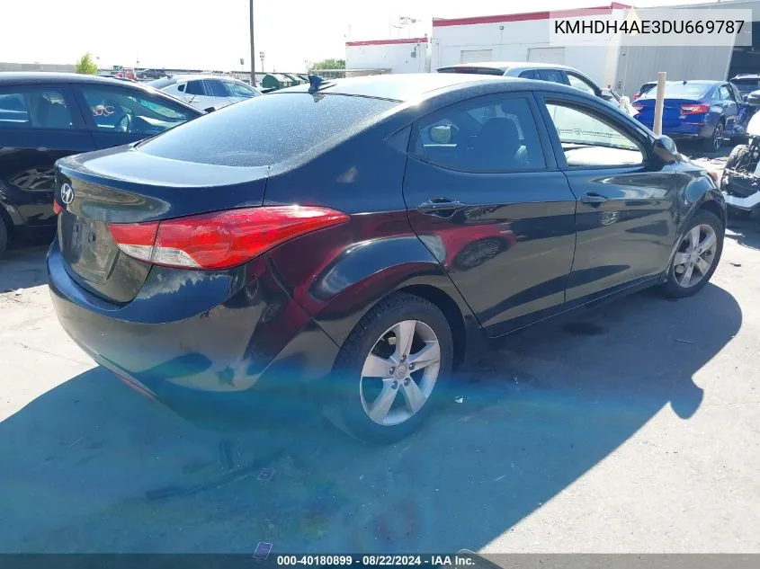 2013 Hyundai Elantra Gls VIN: KMHDH4AE3DU669787 Lot: 40180899