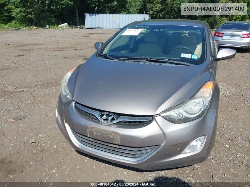 2013 Hyundai Elantra Gls VIN: 5NPDH4AE0DH291409 Lot: 40184542