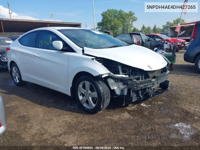 2013 Hyundai Elantra Gls VIN: 5NPDH4AE4DH427265 Lot: 40194604