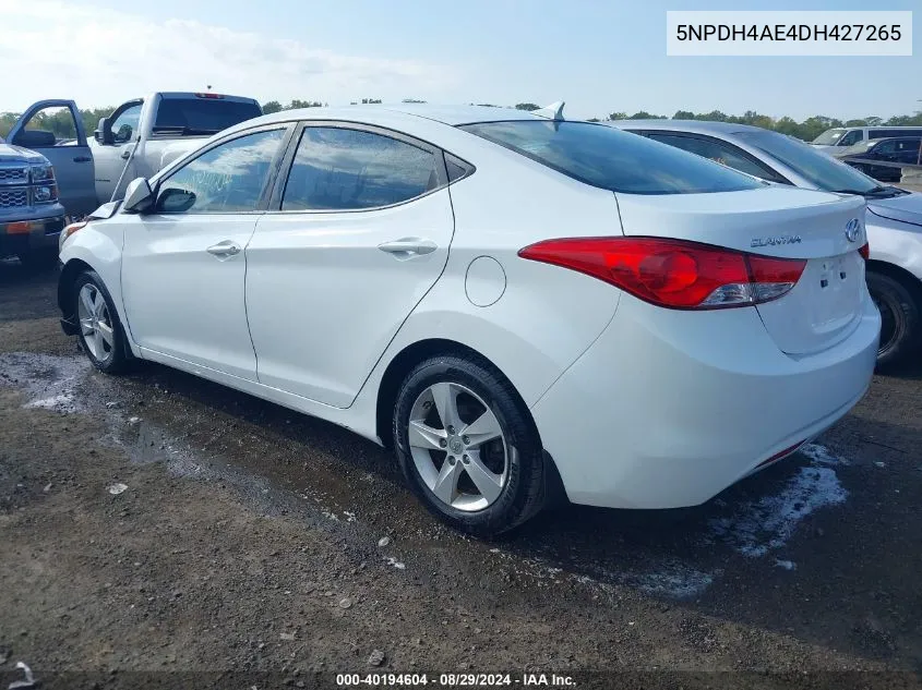 5NPDH4AE4DH427265 2013 Hyundai Elantra Gls