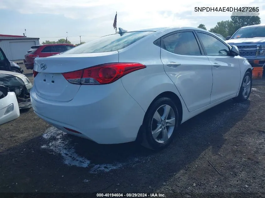 5NPDH4AE4DH427265 2013 Hyundai Elantra Gls