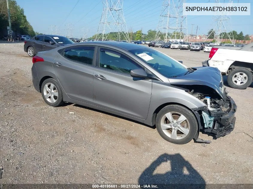 2013 Hyundai Elantra Gls VIN: 5NPDH4AE7DH383102 Lot: 40195681