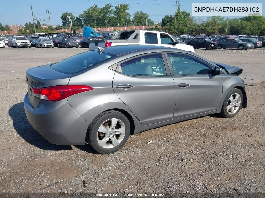 2013 Hyundai Elantra Gls VIN: 5NPDH4AE7DH383102 Lot: 40195681