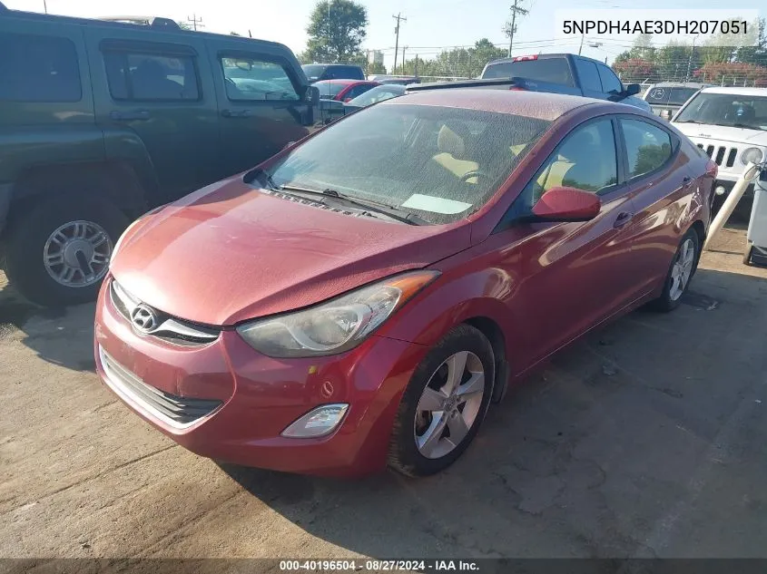 2013 Hyundai Elantra Gls VIN: 5NPDH4AE3DH207051 Lot: 40196504