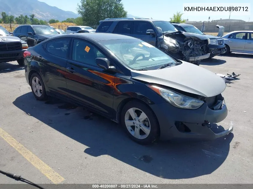 2013 Hyundai Elantra Gls VIN: KMHDH4AEXDU898712 Lot: 40200807