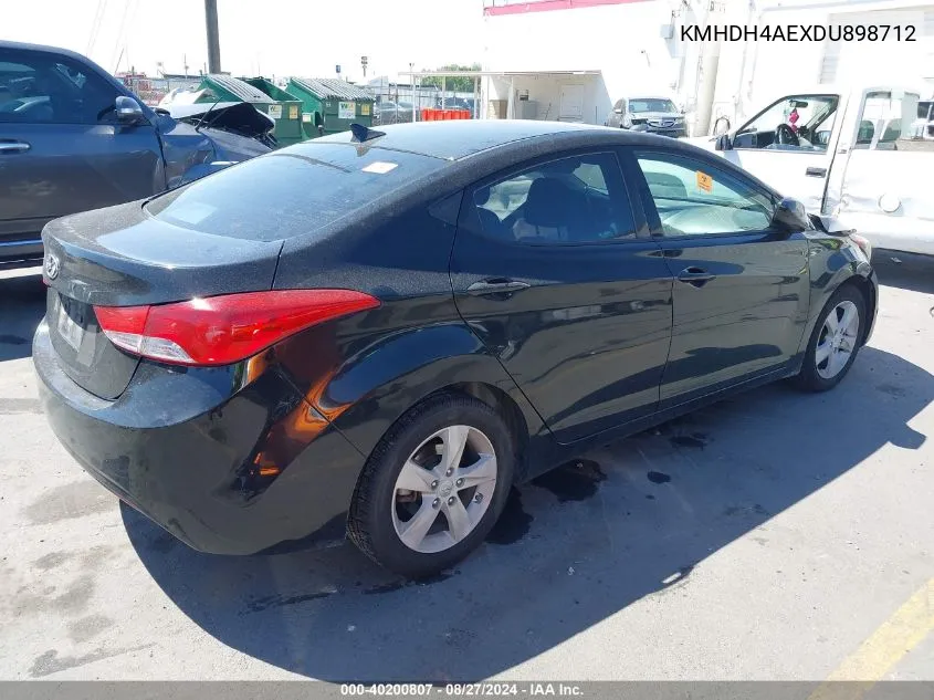 2013 Hyundai Elantra Gls VIN: KMHDH4AEXDU898712 Lot: 40200807