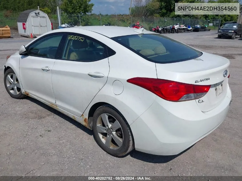 5NPDH4AE2DH354560 2013 Hyundai Elantra Gls