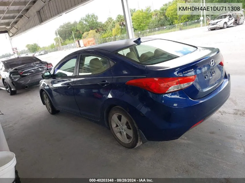 KMHDH4AE1DU711308 2013 Hyundai Elantra Gls