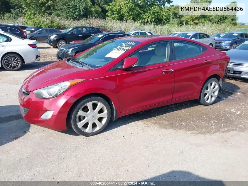 2013 Hyundai Elantra Limited VIN: KMHDH4AE8DU564436 Lot: 40206441