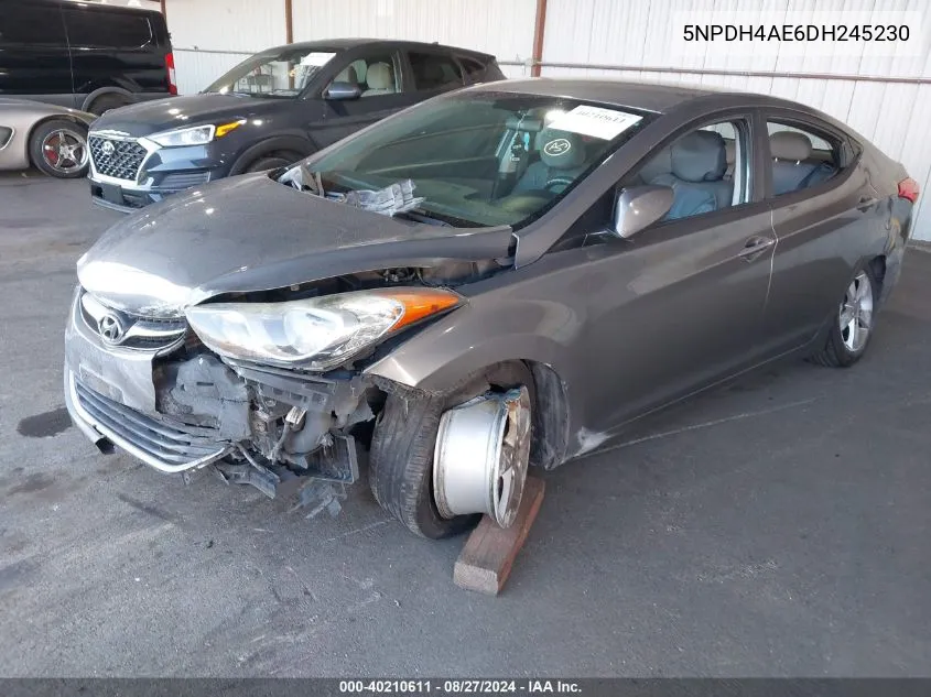 2013 Hyundai Elantra Gls VIN: 5NPDH4AE6DH245230 Lot: 40210611