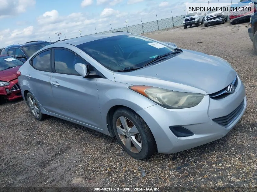 2013 Hyundai Elantra Gls VIN: 5NPDH4AE4DH344340 Lot: 40168653