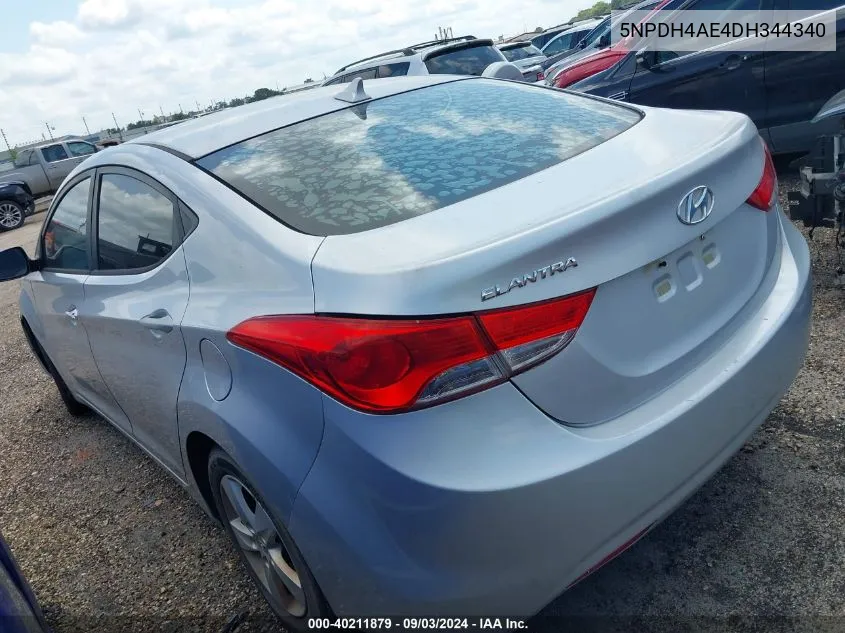 5NPDH4AE4DH344340 2013 Hyundai Elantra Gls