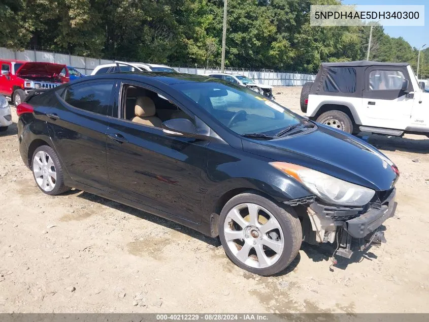 2013 Hyundai Elantra Limited VIN: 5NPDH4AE5DH340300 Lot: 40212229