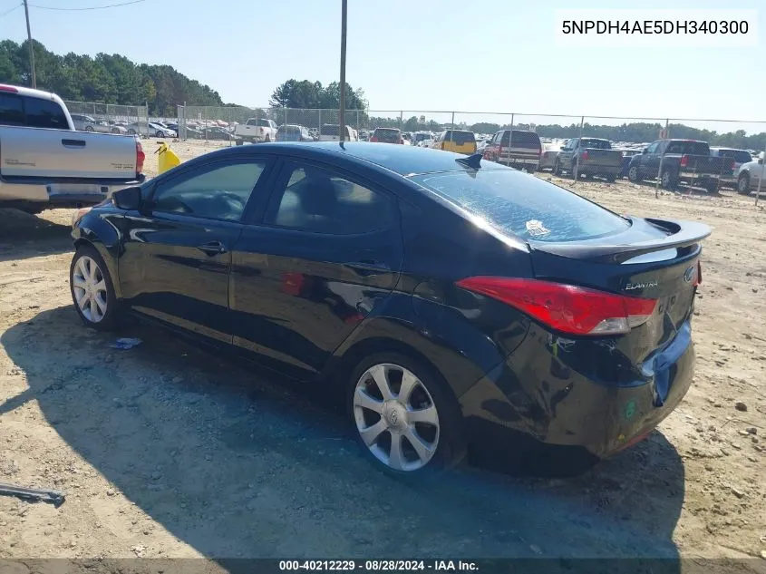 5NPDH4AE5DH340300 2013 Hyundai Elantra Limited