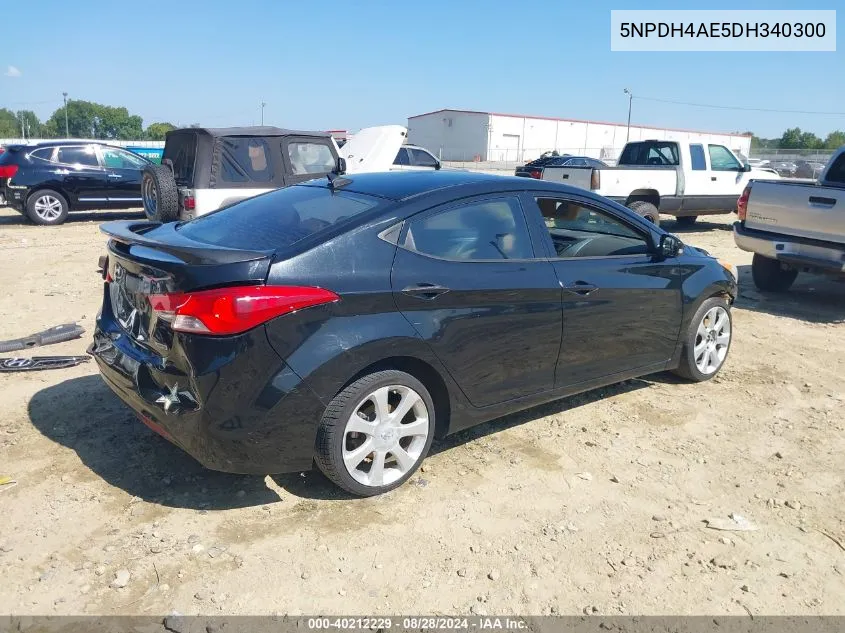 5NPDH4AE5DH340300 2013 Hyundai Elantra Limited