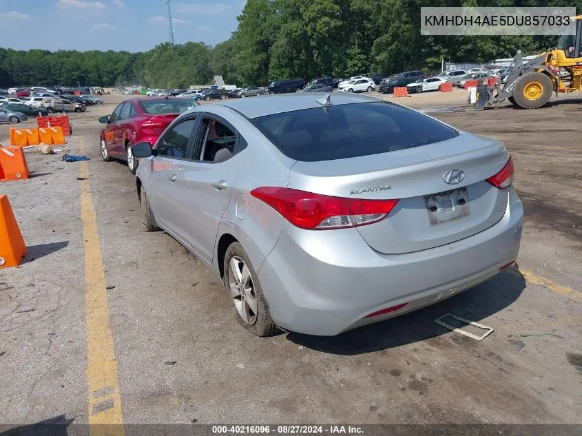 KMHDH4AE5DU857033 2013 Hyundai Elantra Gls