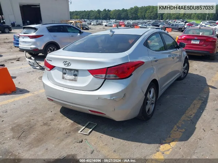 KMHDH4AE5DU857033 2013 Hyundai Elantra Gls