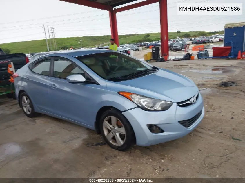 KMHDH4AE3DU521686 2013 Hyundai Elantra Gls