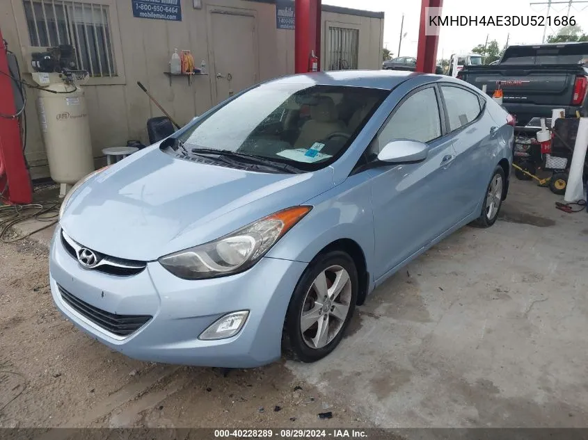 KMHDH4AE3DU521686 2013 Hyundai Elantra Gls