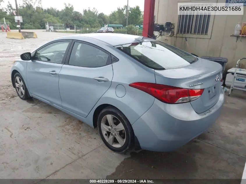 2013 Hyundai Elantra Gls VIN: KMHDH4AE3DU521686 Lot: 40228289