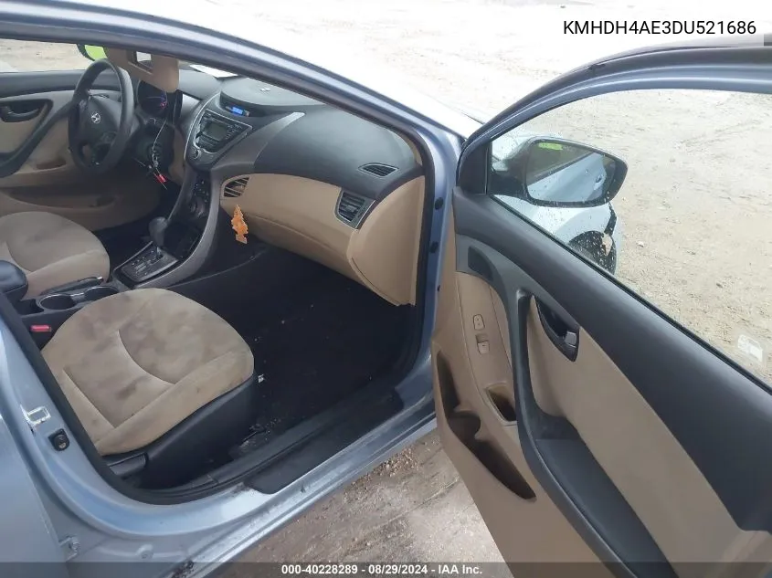 KMHDH4AE3DU521686 2013 Hyundai Elantra Gls