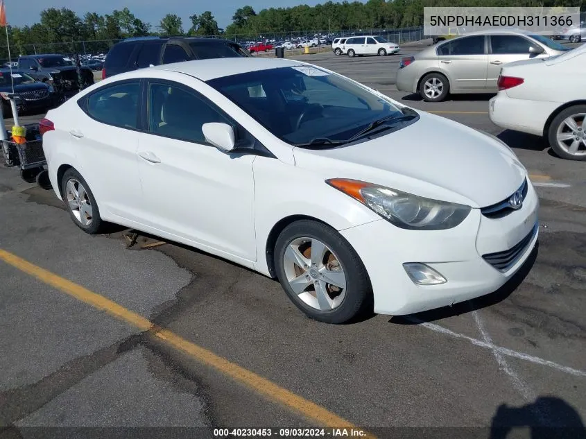 2013 Hyundai Elantra Gls VIN: 5NPDH4AE0DH311366 Lot: 40230453