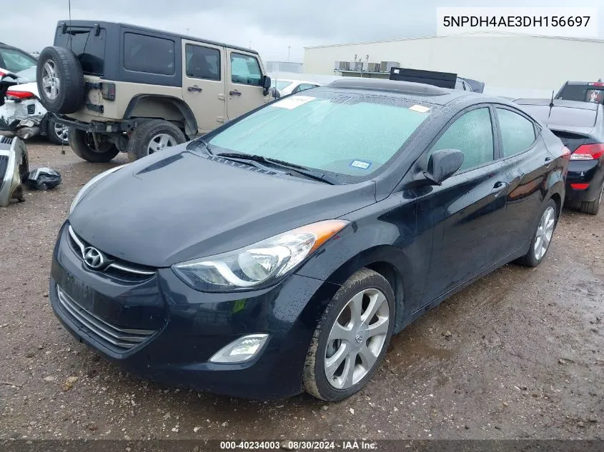 2013 Hyundai Elantra Limited VIN: 5NPDH4AE3DH156697 Lot: 40234003