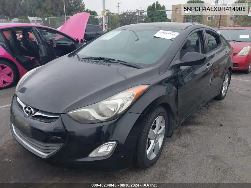 2013 Hyundai Elantra Gls VIN: 5NPDH4AEXDH414908 Lot: 40234845