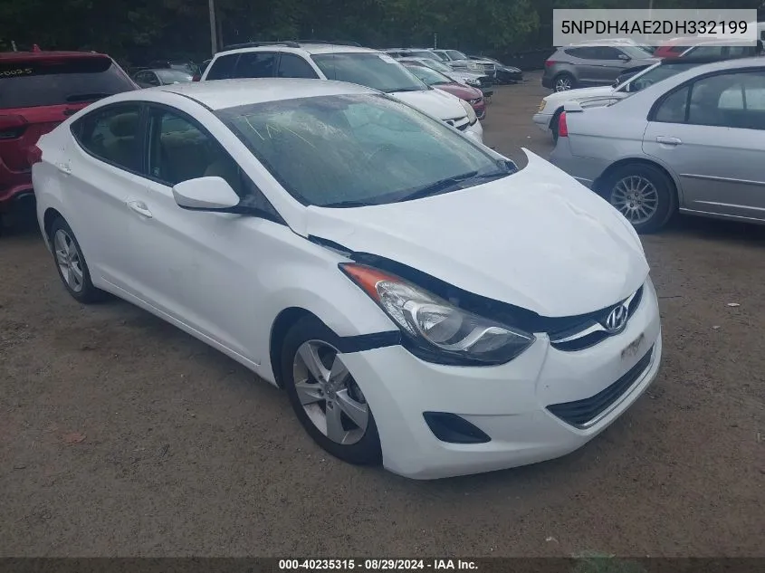 2013 Hyundai Elantra Gls VIN: 5NPDH4AE2DH332199 Lot: 40235315