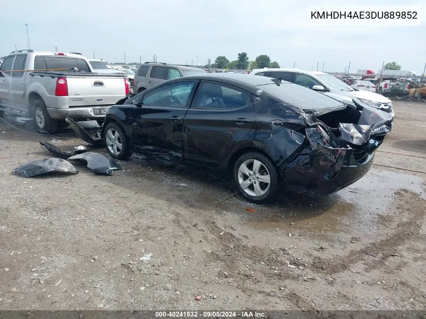 2013 Hyundai Elantra Gls VIN: KMHDH4AE3DU889852 Lot: 40241532