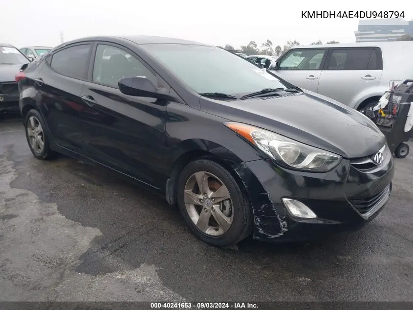 KMHDH4AE4DU948794 2013 Hyundai Elantra Gls