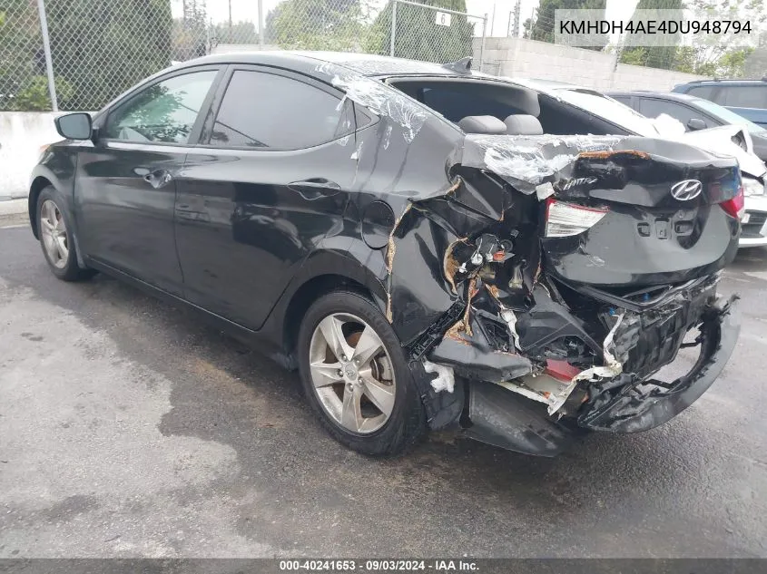 KMHDH4AE4DU948794 2013 Hyundai Elantra Gls