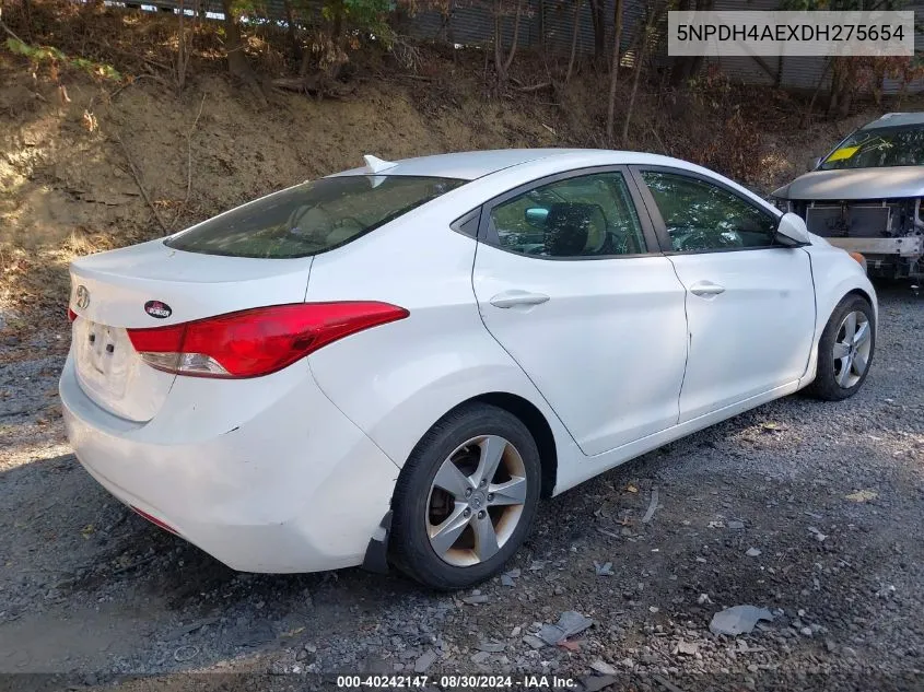 2013 Hyundai Elantra Gls VIN: 5NPDH4AEXDH275654 Lot: 40242147