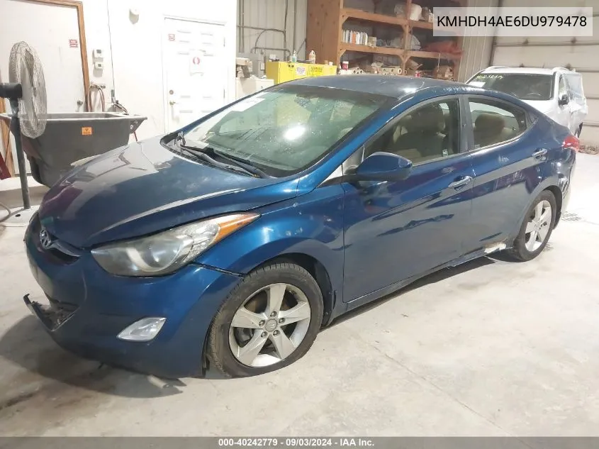 KMHDH4AE6DU979478 2013 Hyundai Elantra Gls