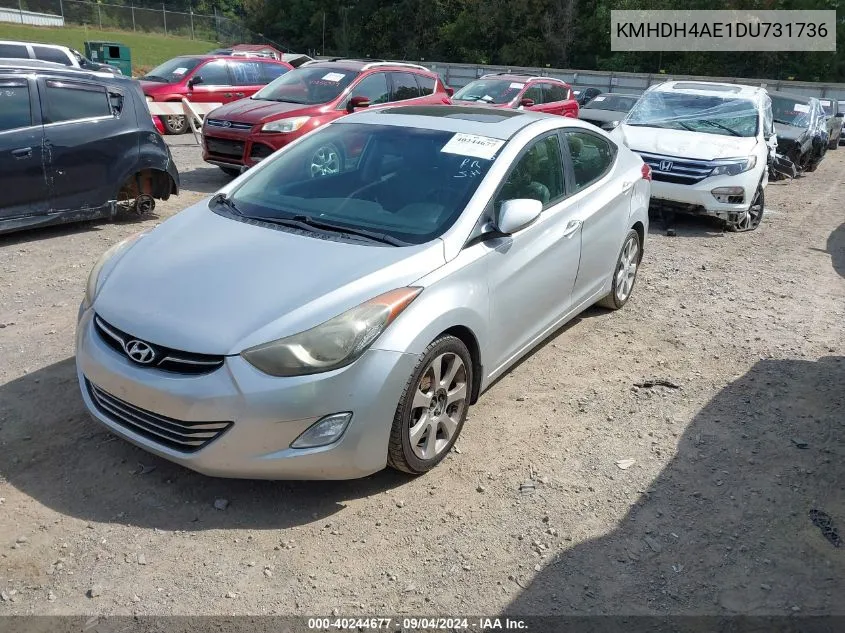 2013 Hyundai Elantra Limited VIN: KMHDH4AE1DU731736 Lot: 40244677