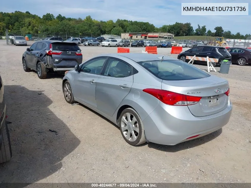 2013 Hyundai Elantra Limited VIN: KMHDH4AE1DU731736 Lot: 40244677