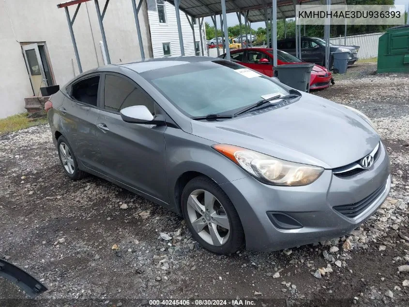 2013 Hyundai Elantra Gls VIN: KMHDH4AE3DU936393 Lot: 40245406