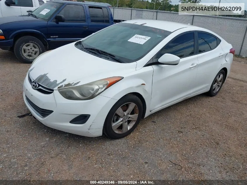 2013 Hyundai Elantra Gls VIN: 5NPDH4AE9DH262099 Lot: 40249346