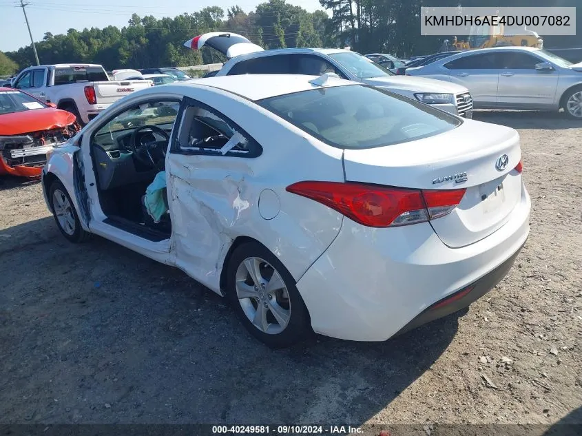 KMHDH6AE4DU007082 2013 Hyundai Elantra Coupe Gs/Se