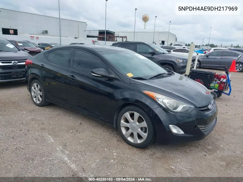 2013 Hyundai Elantra Limited VIN: 5NPDH4AE9DH217969 Lot: 40250153