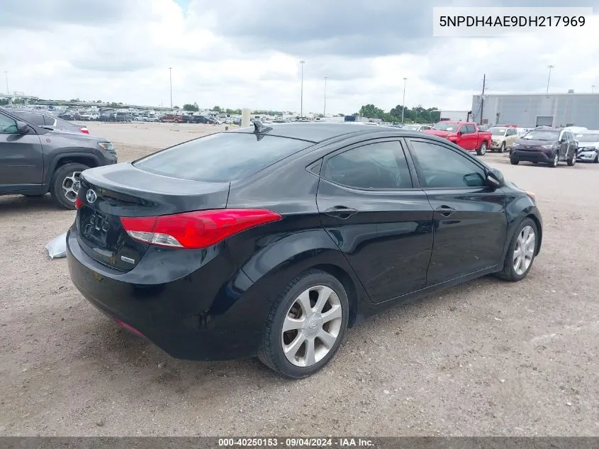 2013 Hyundai Elantra Limited VIN: 5NPDH4AE9DH217969 Lot: 40250153