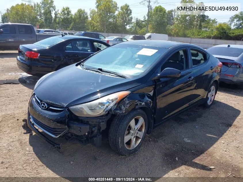 KMHDH4AE5DU494930 2013 Hyundai Elantra Gls