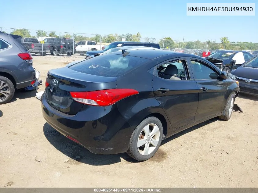 KMHDH4AE5DU494930 2013 Hyundai Elantra Gls