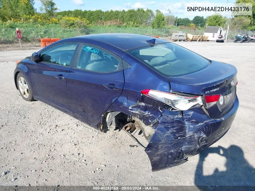 2013 Hyundai Elantra Gls VIN: 5NPDH4AE2DH433176 Lot: 40252169