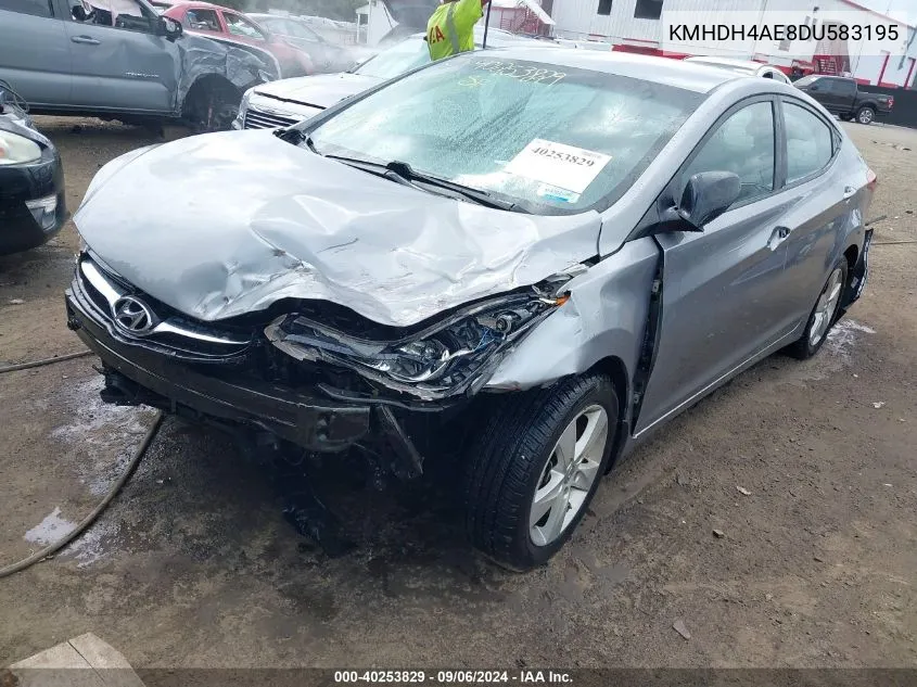 KMHDH4AE8DU583195 2013 Hyundai Elantra Gls