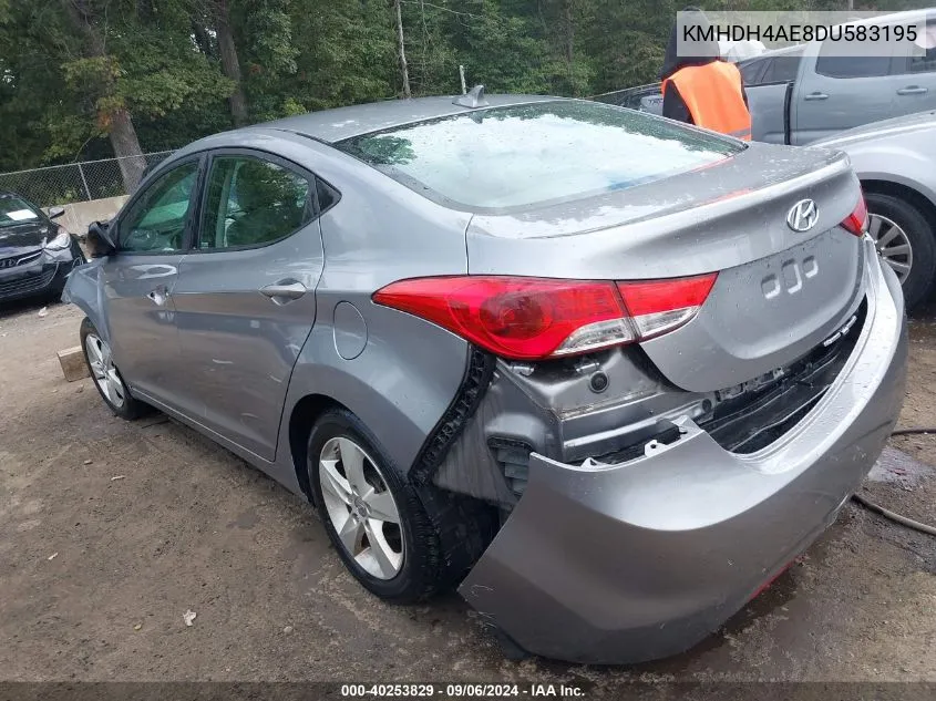 2013 Hyundai Elantra Gls VIN: KMHDH4AE8DU583195 Lot: 40253829